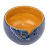 INTAJ Handmade Wooden Yarn Bowl for Knitting - Exquisite Yarn Storage Bowl Handcrafted - Christmas Gift (L (6"Dia x 4"H), Navy Blue) view 2