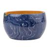 INTAJ Handmade Wooden Yarn Bowl for Knitting - Exquisite Yarn Storage Bowl Handcrafted - Christmas Gift (L (6"Dia x 4"H), Navy Blue) view 4