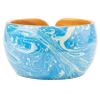 INTAJ Handmade Wooden Yarn Bowl for Knitting - Exquisite Yarn Storage Bowl Handcrafted - Christmas Gift (XL (7" Dia x 4" H), Beach Blue) view 4