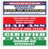 (x3) Certified Bad Ass Hearing Aid Specialist with an Attitude Stickers | Funny Occupation Job Career Gift Idea | 3M Vinyl Sticker Decals for laptops, Hard Hats, Windows view 1