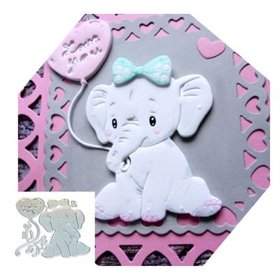 Cute Elephant Metal Die Cuts, Cutting Dies for Card Making Clearance, Embossing Dies for Scrapbooking, DIY Album Paper Cards Decoration