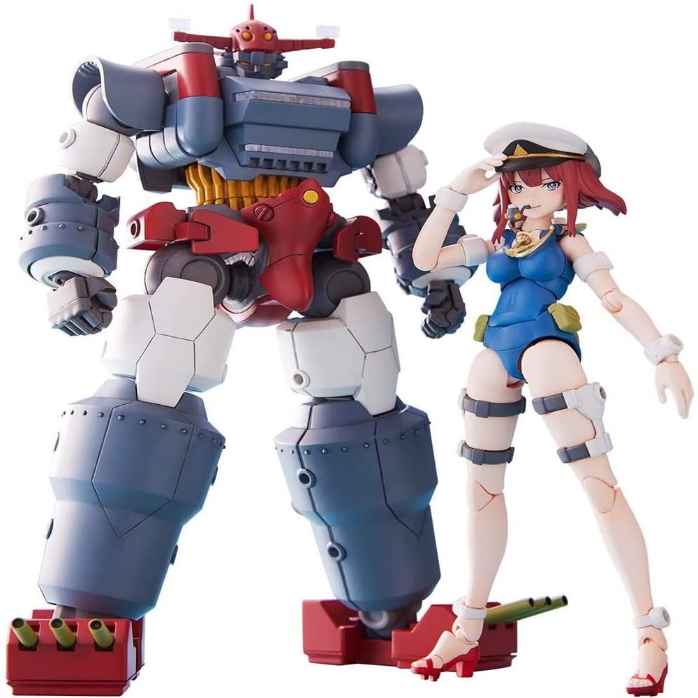 Aoshima Gattai Robot Musashi: Combined Giant Ship Yamato and Nagisa Jinguji Model Kit