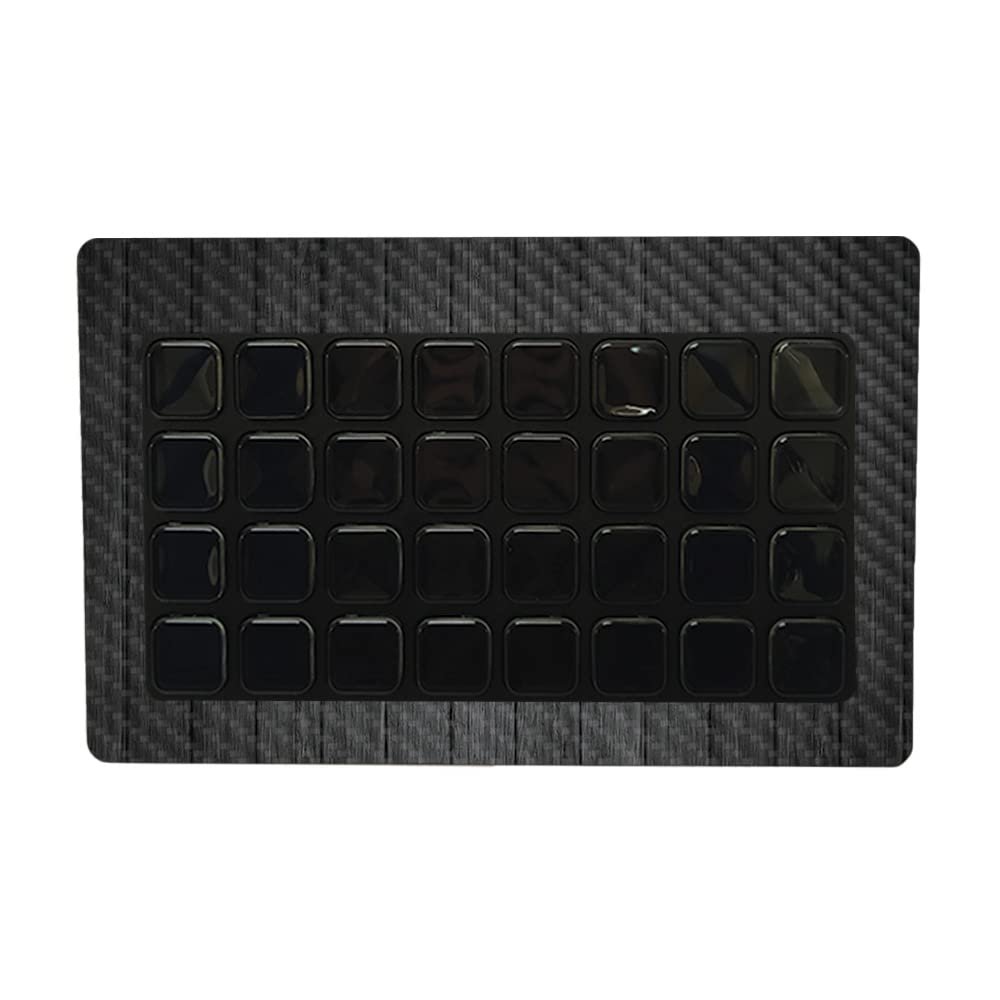 MightySkins Carbon Fiber Skin Compatible with Elgato Stream Deck XL - Black Wood | Protective, Durable Textured Carbon Fiber Finish | Easy to Apply and Change Styles | Made in The USA