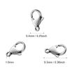 120PCS 9MM Lobster Clasps 304 Stainless Steel Lobster Claw Clasps Bulk for Jewelry Making DIY Necklace Bracelet view 2