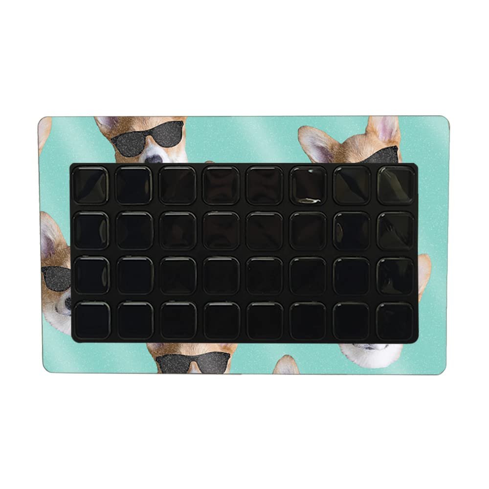 MightySkins Glossy Glitter Skin Compatible with Elgato Stream Deck XL - Cool Corgi | Protective, Durable High-Gloss Glitter Finish | Easy to Apply, Remove, and Change Styles | Made in The USA