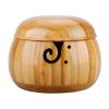 BFYDOAA Wooden Yarn Bowl Large,Yarn Storage Wooden Yarn Bowl Holder Rosewood,Knitting Wool Storage Basket Round with Holes Handmade Craft Crochet Kit Organizer view 1