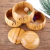 BFYDOAA Wooden Yarn Bowl Large,Yarn Storage Wooden Yarn Bowl Holder Rosewood,Knitting Wool Storage Basket Round with Holes Handmade Craft Crochet Kit Organizer view 2