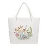 Embroidery Kit Canvas Tote Bag with Patterns for Beginners, Personalized Canvas Bag Kits, Bamboo Embroidery Hoop, English Instruction for DIY Crafts with Tools view 1