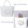 Embroidery Kit Canvas Tote Bag with Patterns for Beginners, Personalized Canvas Bag Kits, Bamboo Embroidery Hoop, English Instruction for DIY Crafts with Tools view 3