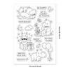 GLOBLELAND Happy Hippo Silicone Clear Stamps Transparent Stamps for People Birthday Valentine's Day Cards Making DIY Scrapbooking Photo Album Decoration Paper Craft view 2