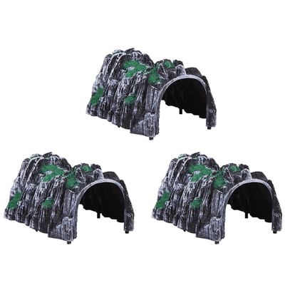 Train Tunnel N Scale Train Accessories 3pcs Railway Model Scenery Tunnel Models Plastic Rockery Cave Tunnels for Railway Accessories Woodland Scenics Model Table