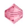 100pcs Genuine Preciosa 4mm (0.16 Inch) Small Faceted Bicone Crystal Beads Light Rose Pink Compatible with Swarovski Elements Crystals Jewelry Making Pre-B455 view 1