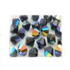 100pcs Genuine Preciosa 4mm (0.16 Inch) Small Faceted Bicone Crystal Beads Jet Black AB Compatible with Swarovski Elements Crystals Jewelry Making view 2