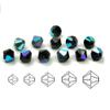 100pcs Genuine Preciosa 4mm (0.16 Inch) Small Faceted Bicone Crystal Beads Jet Black AB Compatible with Swarovski Elements Crystals Jewelry Making view 3