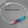 100pcs Genuine Preciosa 4mm (0.16 Inch) Small Faceted Bicone Crystal Beads Jet Black AB Compatible with Swarovski Elements Crystals Jewelry Making view 4