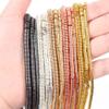 HZLXF1 3/4/6mm Natural Stone Beads Hematite Rondelle Gold Silver Black Loose Spacer Beads for Jewelry Making DIY Accessories (Color : Gold, Item Diameter : 6mm) view 2