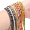 HZLXF1 3/4/6mm Natural Stone Beads Hematite Rondelle Gold Silver Black Loose Spacer Beads for Jewelry Making DIY Accessories (Color : Gold, Item Diameter : 6mm) view 4