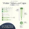 Royal Imports Floral Water Tubes with Caps 4" Green Plastic Flower Vials for Single Stem Roses, Buds, Bouquets Extendable Style, 1/2" Opening 25 Pack view 2