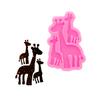 Cute Giraffe Mother Baby Family Keychain Resin Mold Silicone Mold Crafts Epoxy Art DIY Mold, Chocolate Fondant Cake Decorating Tools Silicone Mold view 1