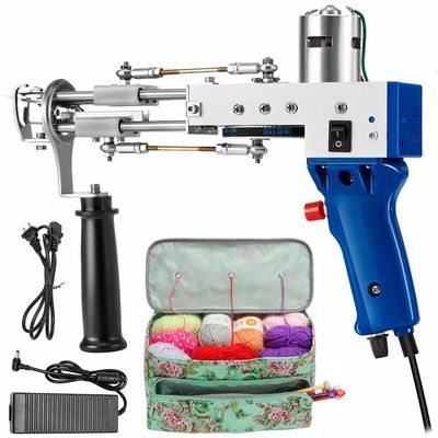 SHQIN Electric Carpet Tufting Gun Tufting Gun Kit Cut Pile Loop Pile 2 in 1 Dual-Use Tufting Gun Rug Gun Rug Tufting Gun High Speed Carpet Tufting Gun with Storage Bag and 12 Yarn Roll