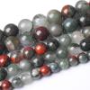 10mm 38pcs Natural African Bloodstone Beads Round Loose Gemstone Energy Healing Power Stone Beads for Jewelry Making DIY Bracelet 15 Inch view 1