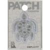 Simplicity 19320100064 Iridescent Turtle Iron On Applique Patch for Clothes, Backpacks, and Accessories, 1.5" W x 1.75" L view 1