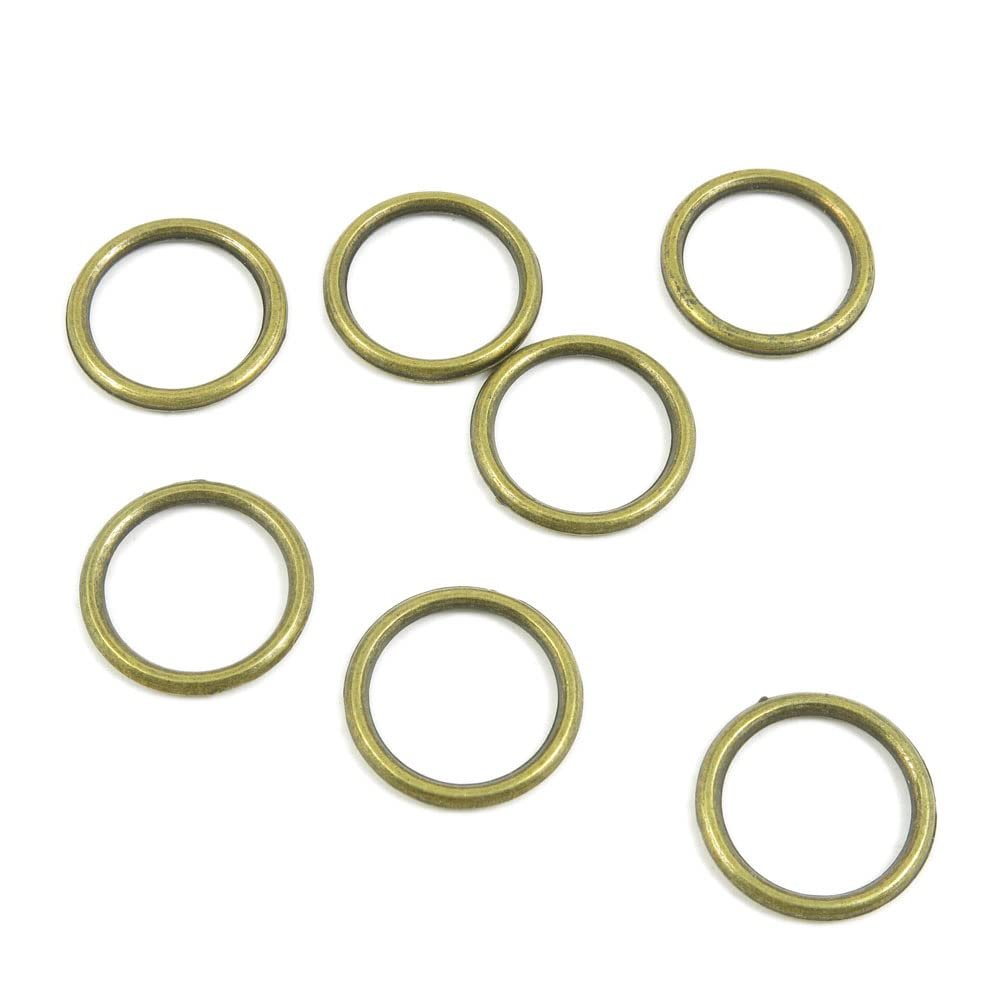 Price per 230 Pieces Antique Bronze Plated Jewelry Making Charms Findings Crafting Suppliers A6BD5Q Jump Rings 19mm