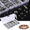 270 Sets Spikes and Studs, Kalolary Mixed Shape Punk Spike Rivets Silvery Metallic Cone Screw Back Studs with Install Tools for Leather Craft Clothing Shoes Belts Bags Dog Collars view 3