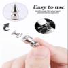 270 Sets Spikes and Studs, Kalolary Mixed Shape Punk Spike Rivets Silvery Metallic Cone Screw Back Studs with Install Tools for Leather Craft Clothing Shoes Belts Bags Dog Collars view 4