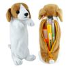 Pencil Case for Boy, BB FUNHOUSE Cute Dog Pencil Pen Holder Case 3D Plush Animal School Supplies Storage Bag Pouch Plush Toy for Kids, Beagle view 1