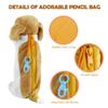 Pencil Case for Boy, BB FUNHOUSE Cute Dog Pencil Pen Holder Case 3D Plush Animal School Supplies Storage Bag Pouch Plush Toy for Kids, Beagle view 3