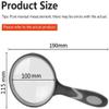 XIXIDIAN Magnifier Hand Held 3X Magnifying Loupe Reading Glass Lens Exquisite Workmanship for Inspecting Jewelry Checking Maps view 2