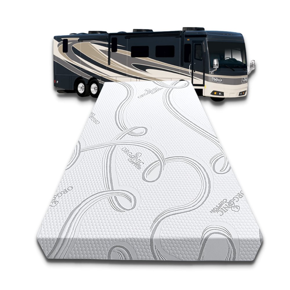 FoamRush 7-Inch Bunk (30" x 72") High Density Foam RV Mattress Replacement with Cotton Cover, Medium Firm, Pressure Relief Support, Travel Camper Trailer Truck, Made in USA, CertiPUR-US Certified