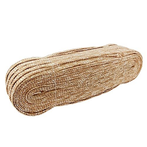 50M Wheat Straw Weaving Rattan Home DIY Handmade Weaving Crafts Decoration Knit and Repair Chair Table Basket Tool (Width:8MM)