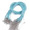 Decoendiy 50pcs Colorful Waxed Polyester Necklace Cord, 1.5mm 20'' Adjustable DIY Jewelry Making, Braided Waist Chain Body Chain (Light Blue) view 1