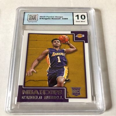 Gem Mint 10 2015 D'Angelo Russell #265 Rookie Card Graded by Opticgrade