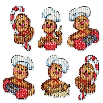 Gingerbread Counted Cross Stitch Ornament Kit