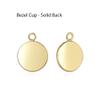 100pcs Adabele Tarnish Resistant Gold Bezel Cup Frame Tray Setting Jewelry Findings for 8mm Round Cabochon Photo Cameo Resin Pendant Jewelry Making BF49-8 view 2