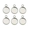 100pcs Adabele 304 Stainless Steel Surgical Bezel Cup Blanks Tray Settings for 8mm Round Cabochon Photo Cameo Resin Jewelry Making view 1