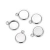 100pcs Adabele 304 Stainless Steel Surgical Bezel Cup Blanks Tray Settings for 8mm Round Cabochon Photo Cameo Resin Jewelry Making view 3