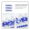 Cabilock Ink Pen Stand Chinese Brush Rack Paintbrush Rests Blue White Porcelain Brush Pen Holder view 2
