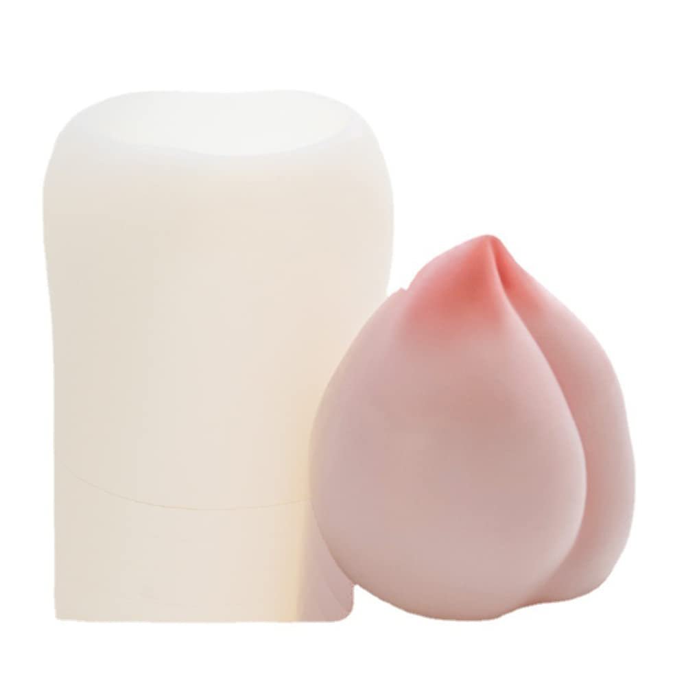 Juicy Peach Candle Mold Silicone Candle Molds 3D Stereoscopic Silicone Mold Incense Candle Mold for DIY Making Melt Molds Candle Soap Cake Chocolate Pudding Decoration Home Decor Gifts