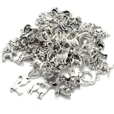 Cheriswelry 326Pcs Assorted Dog Tibetan Style Alloy Pendants Antique Silver Dog Metal Charms Animal Dangle Charms 15-47mm for DIY Necklace Earring Bracelet Jewelry Making