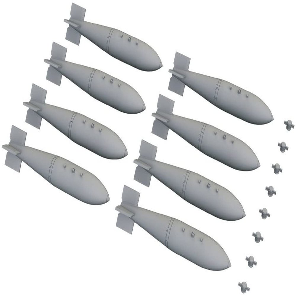 Eduard EDU672276 1/72 Brassin British Air Force 1000lb Free Fall Air Bomb Plastic Model Parts Molded Color