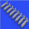 Eduard EDU672276 1/72 Brassin British Air Force 1000lb Free Fall Air Bomb Plastic Model Parts Molded Color view 2