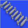 Eduard EDU672276 1/72 Brassin British Air Force 1000lb Free Fall Air Bomb Plastic Model Parts Molded Color view 3