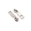 Goyunwell #5 Zipper Pulls Metal Silver Bulk 50pcs Nylon Zipper Slider Head Charms for Purse Handbag Making Craft Sewing Heavy-Duty Rustproof Non-Fading view 1