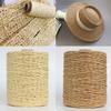 ECYC 280 Meter Natural Raffia Paper Yarn, Straw Raffia Yarn Cotton Raffia Rope for DIY Crafts Straw Hat Handbag Knitting,01 view 2