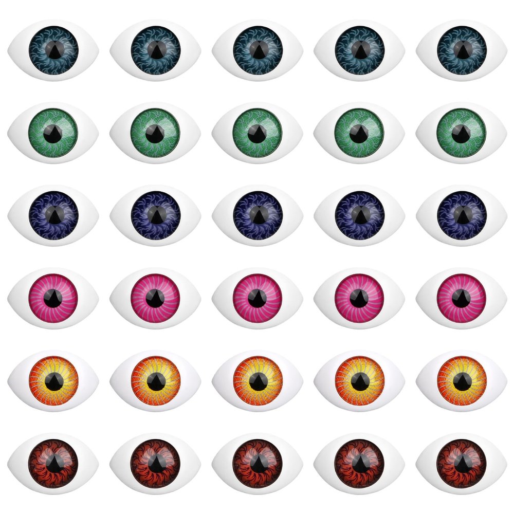 HEALLILY Eyeball Horror Props 100Pcs Eyeballs Cartoon Eyeballs Toy Fake Eyes for DIY Crafts Phone Case Plastic Fake Eyeballs DIY Accessories Bear Eyes
