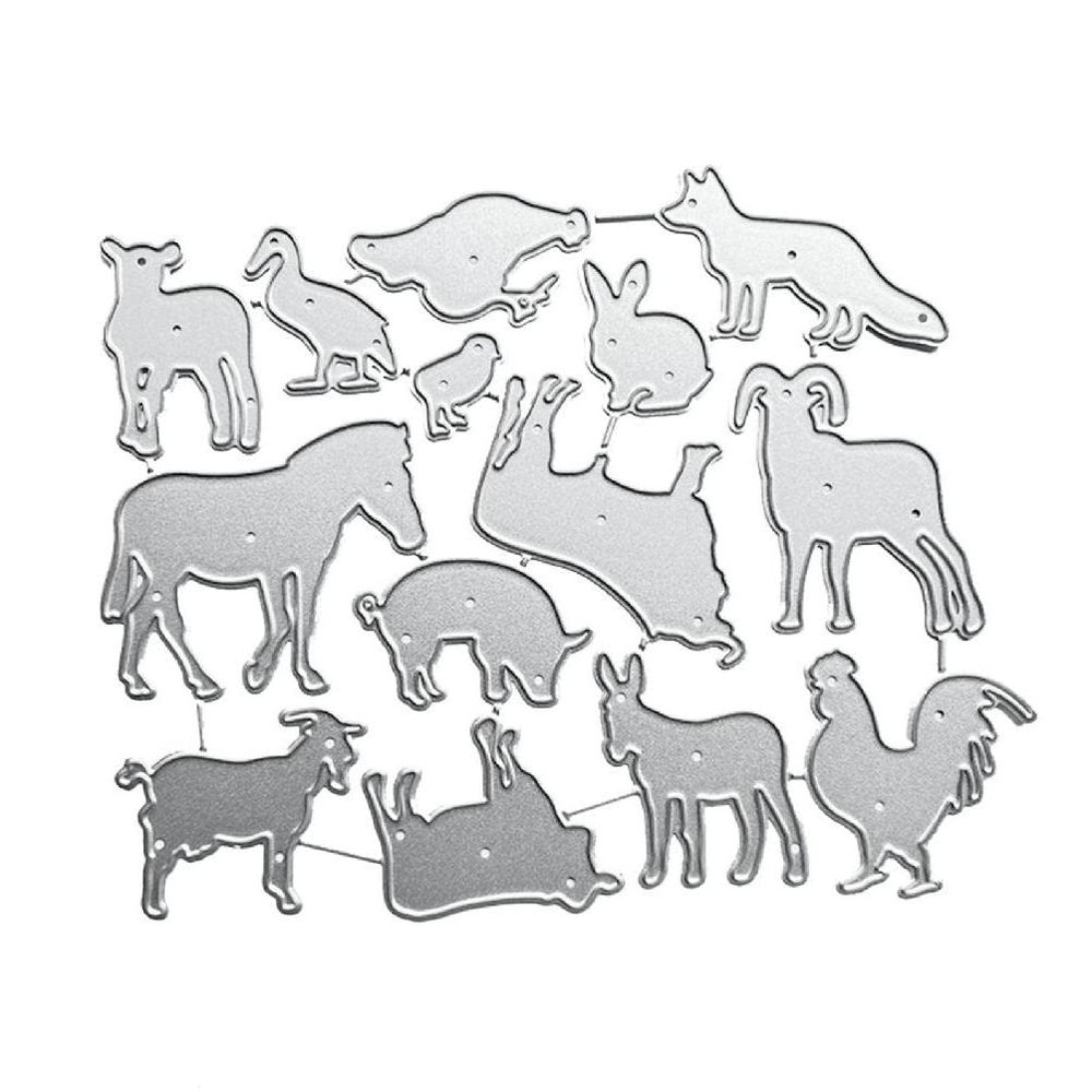 Animal Metal Cutting Dies Stencil DIY Scrapbooking Album Paper Card Template Mold Embossing Craft Scrapbooking die cuts Metal